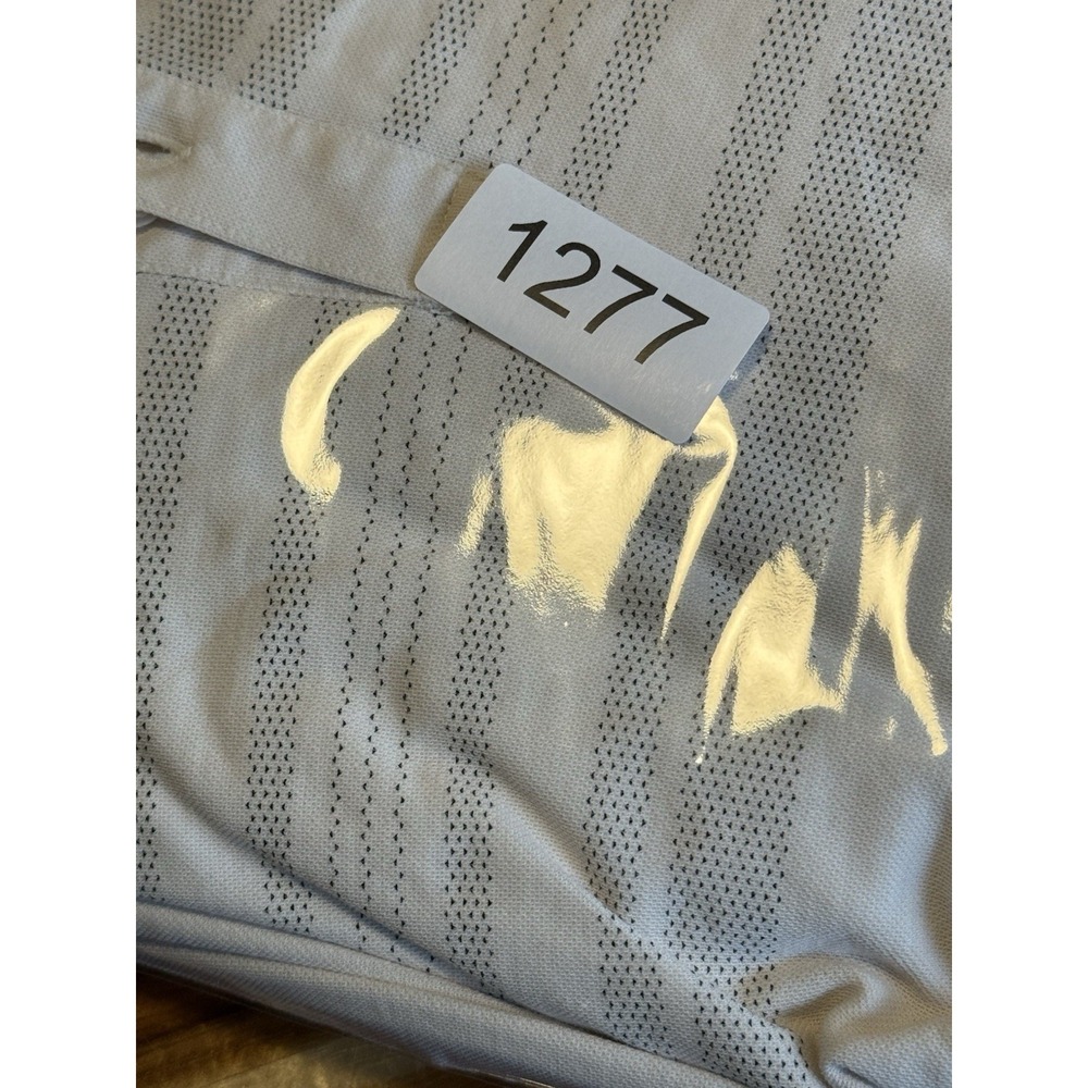 Travis Mathew Polo Shirt Mens XL White Striped Short Sleeve Regular Fit Golf - Picture 7 of 7